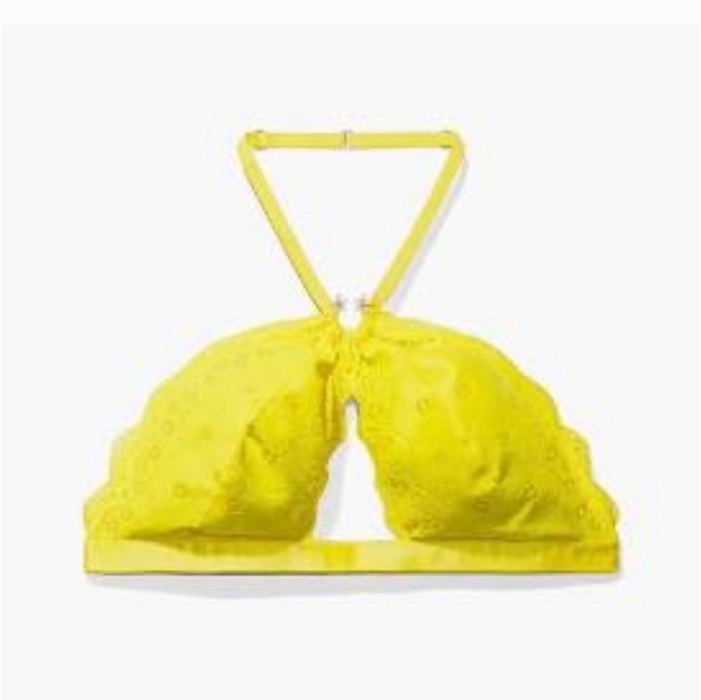 Savage X Fenty Yellow Lace Bralette Size Small NWT
